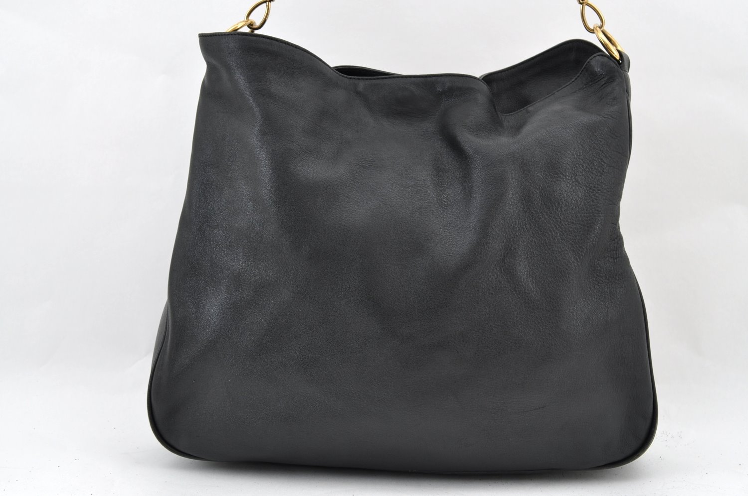 Authentic GUCCI Bamboo 2Way Shoulder Hand Bag Leather Black AC686 product image view 2